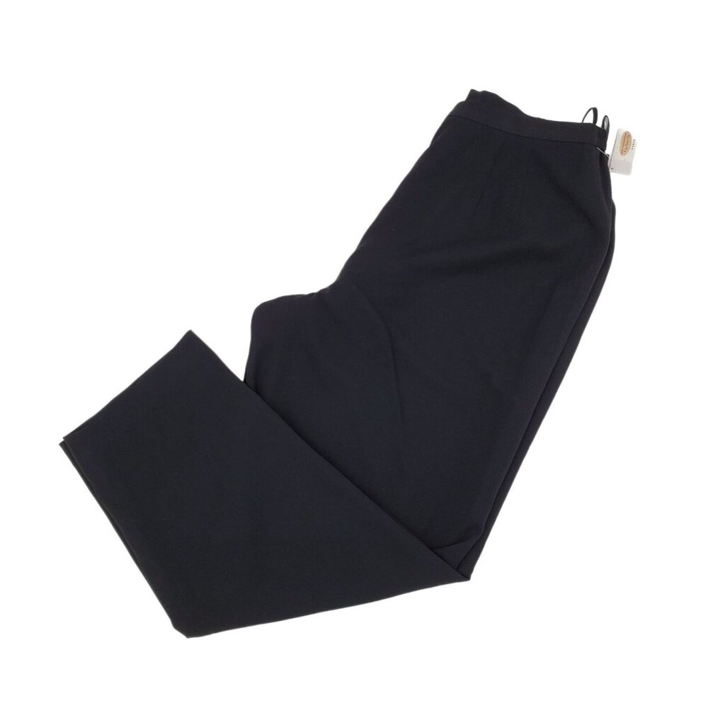 Talbots Womens Dress Pants Lined Flat Front Size 18 Black New